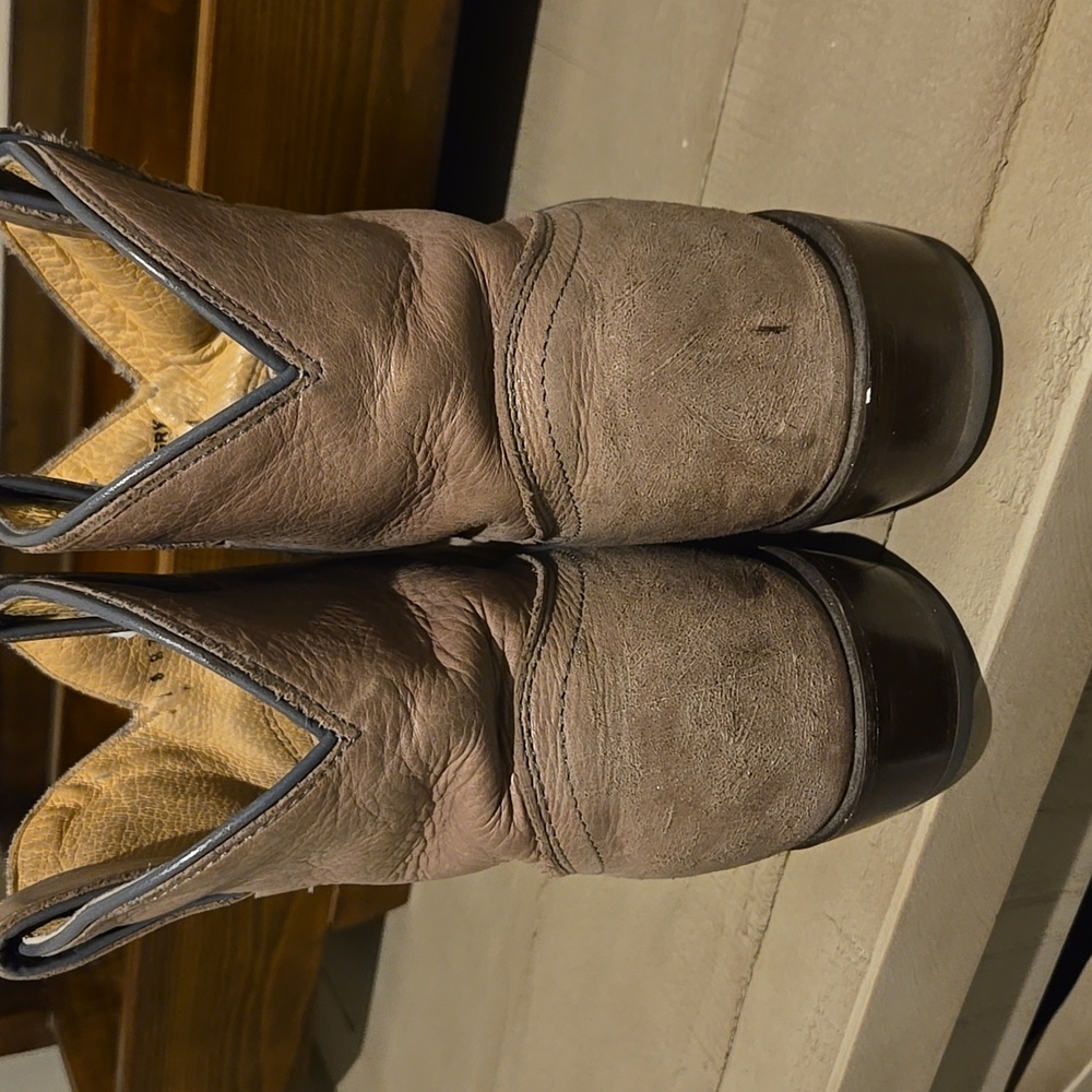 Frye leather taupe gray vintage women's western style boots size 8 - Picture 2 of 7